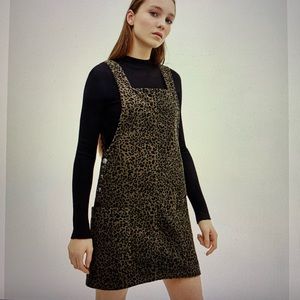 Bershka corduroy pinafore dress